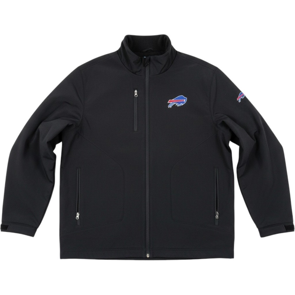NFL Buffalo Bills Mens XXL Black Softshell Fleece Lined Full Zip Jacket